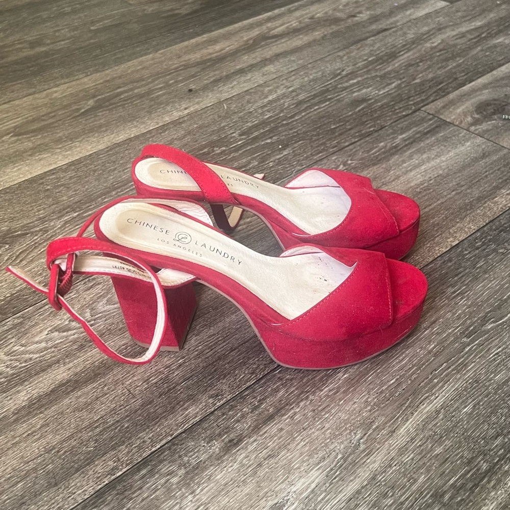 Chinese Laundry Red Platform Heels